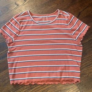 american eagle orange cropped top